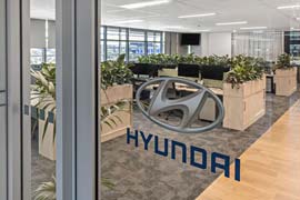 Hyundai Sydney office door sign