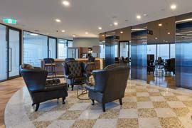 Office foyer chesterfield chairs