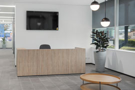 Contemporary office reception fitout