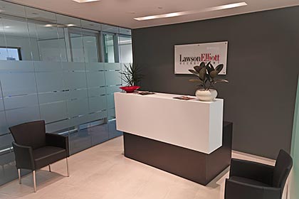 Modern office reception fitout