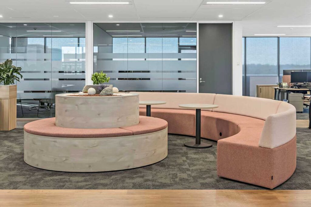 curved seating zen garden