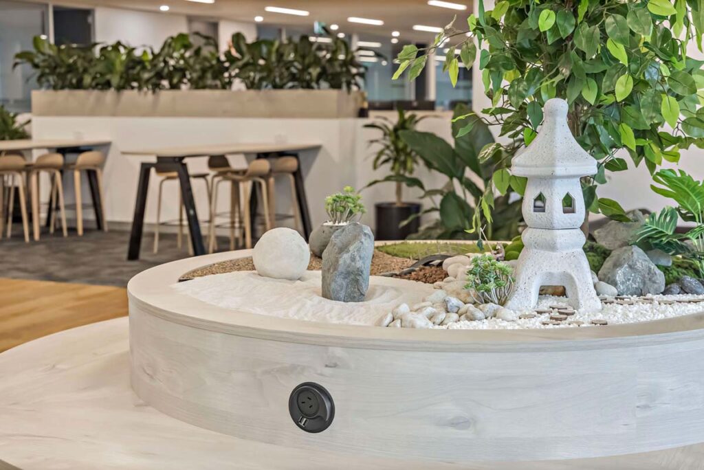 office zen garden close up