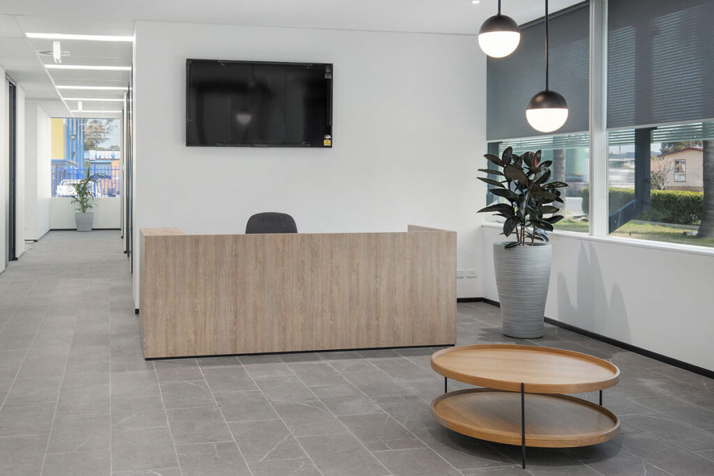modern office foyer