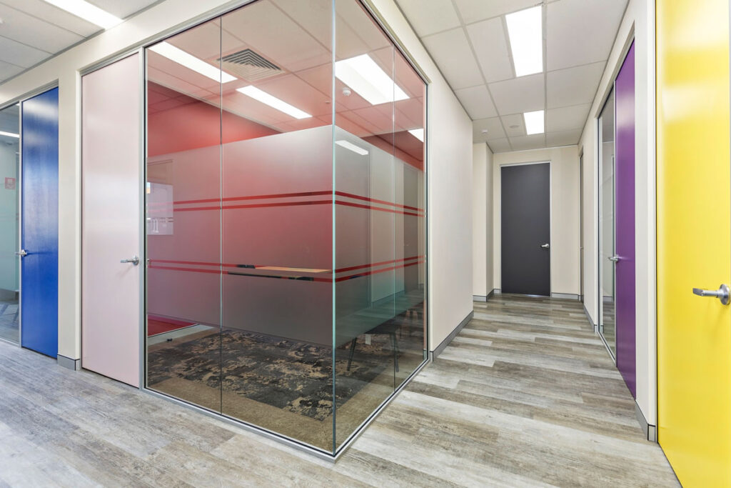 multicoloured office fitout