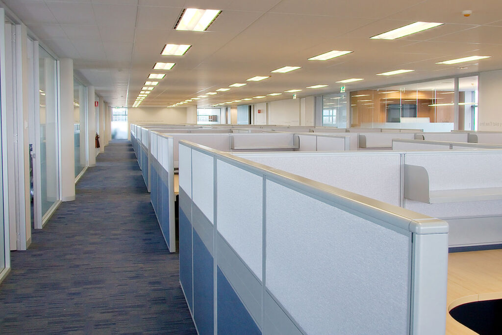 open plan workstations