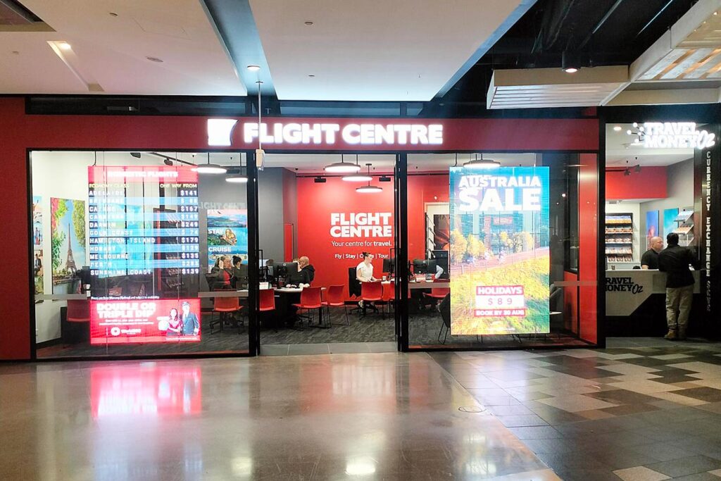 Flight Centre shop frontage