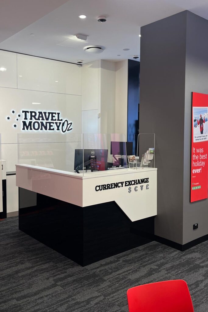 Travel money OZ retail fitout