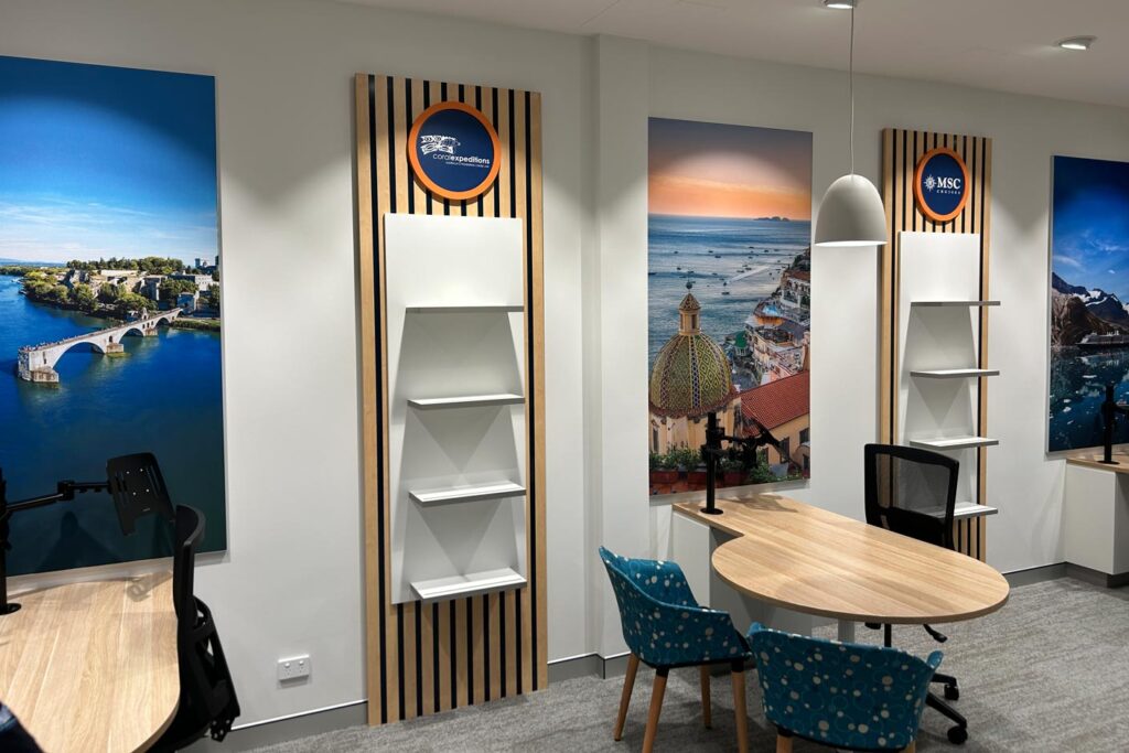 travel agent shelf design